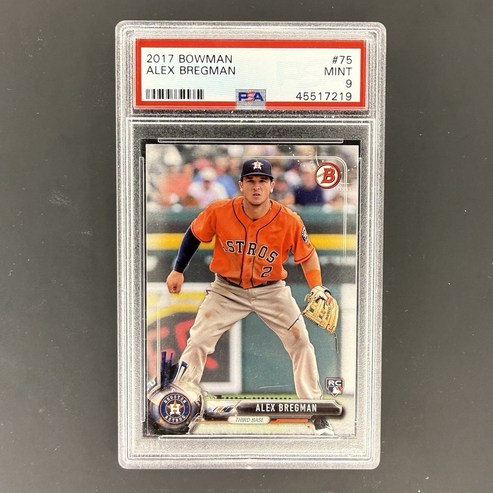 2017 Bowman Alex Bregman #75 RC‎ PSA 9 Mint Astros Rookie